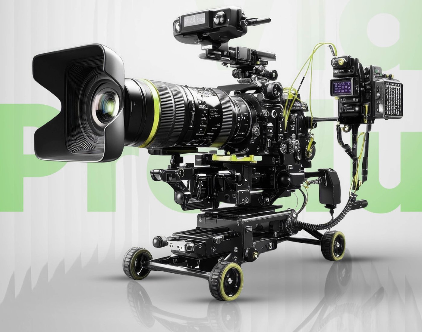 Cinema camera rig used in Adcamly productions